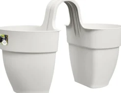 Elho balkonbak Vibia Campana Flower Twin wit 20,5 x 38,4 x 26,5 cm