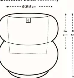 Elho bloempot Amber Roll bruin D 43 H 40 cm