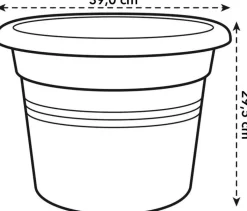 Elho bloempot Green Basics groen D 38,8 H 30 cm