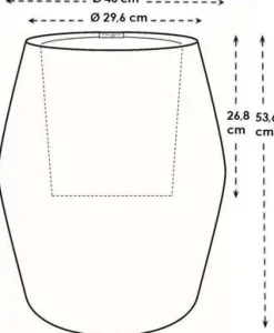 Elho bloempot June Split zwart D 46 H 53 cm