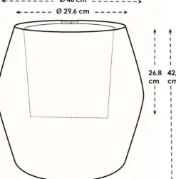 Elho bloempot June Split zwart D 46 H 42 cm