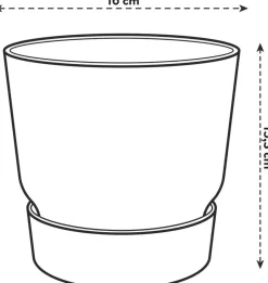 Elho bloempot met waterreservoir Greenville bruin D 16 H 15,3 cm