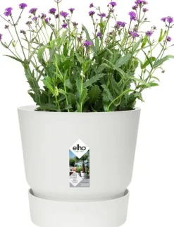 Elho bloempot met waterreservoir Greenville wit D 19,5 H 18,4 cm