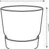 Elho bloempot met waterreservoir Greenville zwart D 19,5 H 18,4 cm