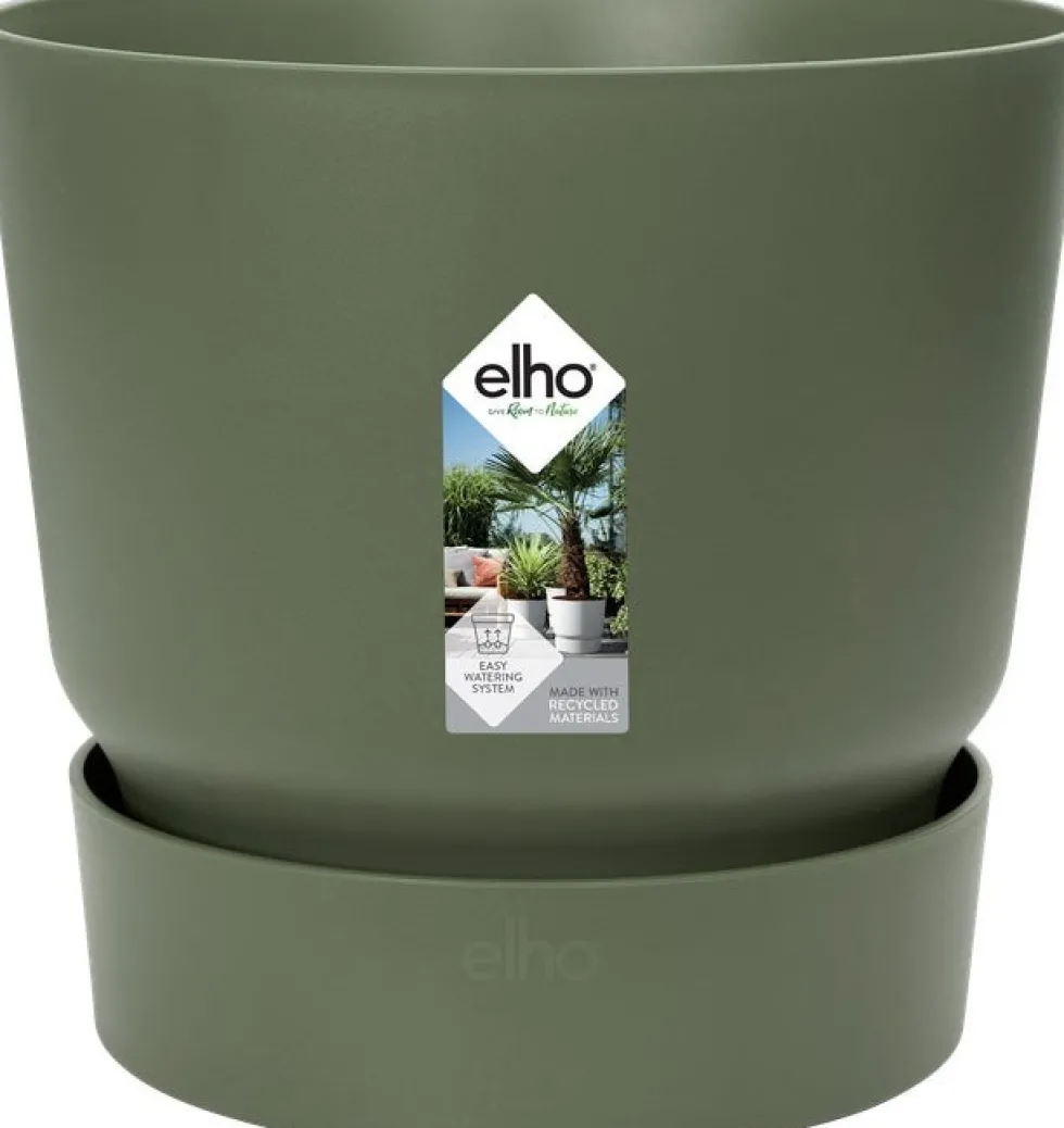 Elho bloempot met waterreservoir Greenville groen D 29,5 H 27,8 cm