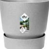 Elho bloempot met waterreservoir Greenville grijs D 29,5 H 27,8 cm