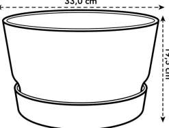 Elho bloempot met waterreservoir Greenville groen D 32,5 H 19,4 cm