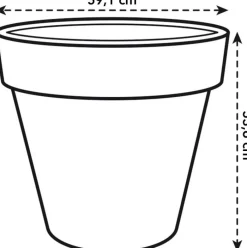 Elho bloempot Pure antraciet D 59 H 53,6 cm
