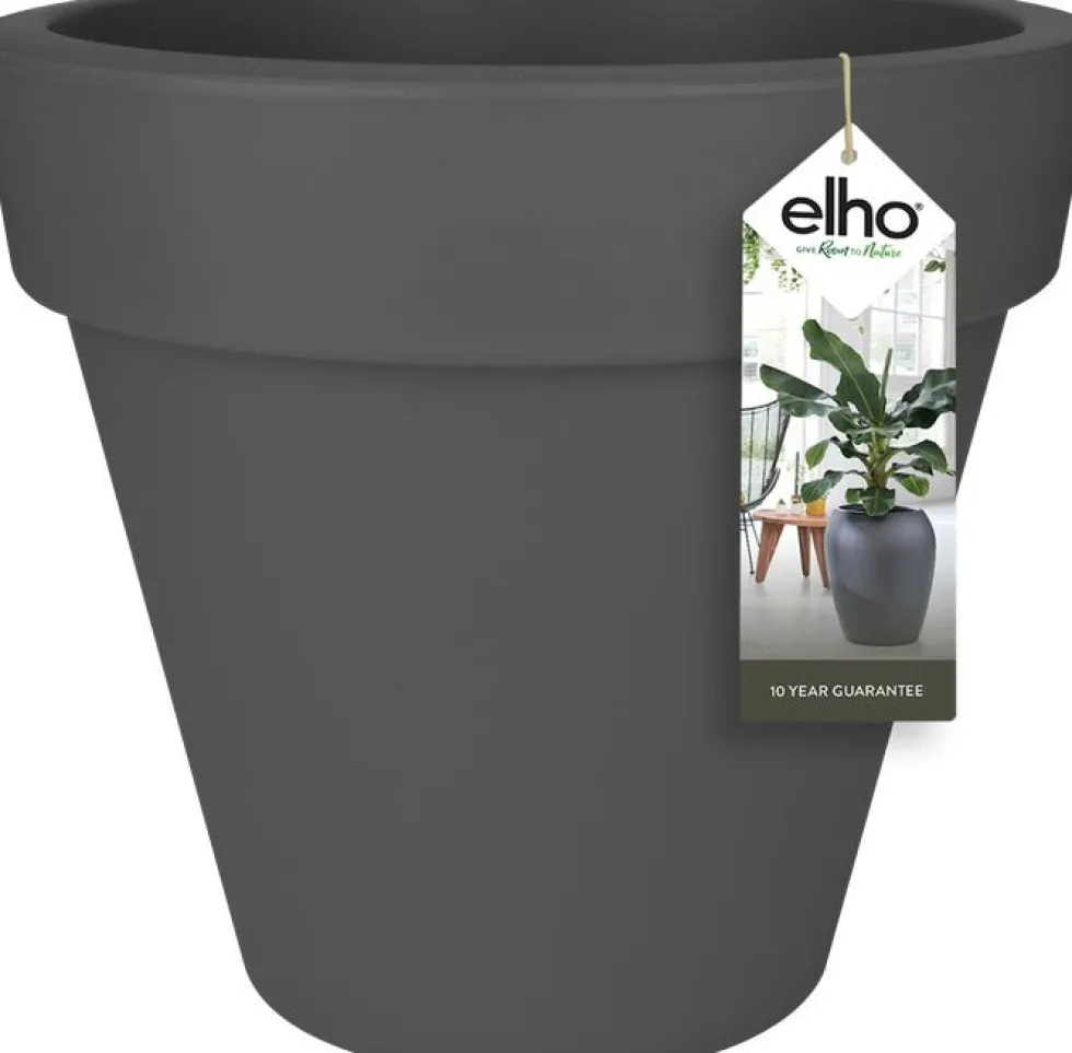 Elho bloempot Pure antraciet D 39 H 35,7 cm