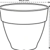 Elho bloempot Vibia Campana antraciet D 39 H 33,4 cm