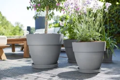 Elho bloempot Vibia Campana grijs D 24,5 H 21 cm