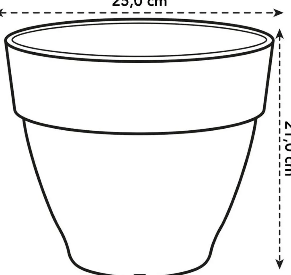Elho bloempot Vibia Campana grijs D 24,5 H 21 cm