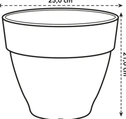 Elho bloempot Vibia Campana terracotta D 24,5 H 21 cm
