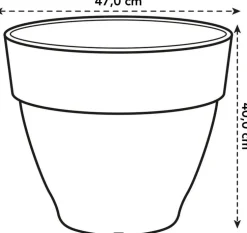 Elho bloempot Vibia Campana terracotta D 47 H 40,4 cm