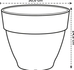Elho bloempot Vibia Campana terracotta D 29,8 H 25,8 cm
