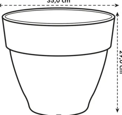 Elho bloempot Vibia Campana terracotta D 34,5 H 29,7 cm