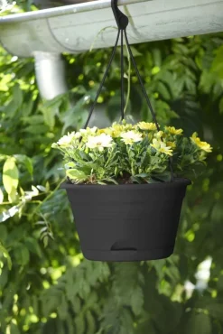 Elho hangpot Green Basics zwart D 29 H 16,5 cm