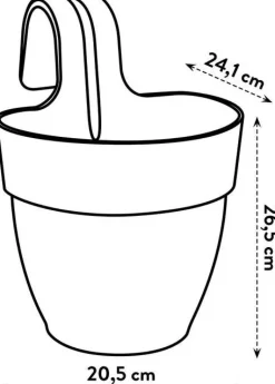 Elho hangpot Vibia Campana Easy Hanger wit 20,5 x 24,1 x 26,5 cm