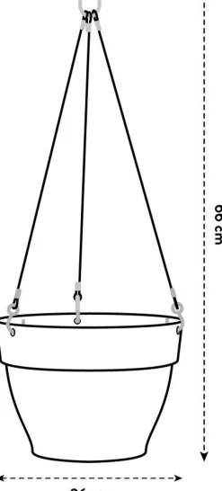 Elho hangpot Vibia Campana wit D 26 H 18,4 cm