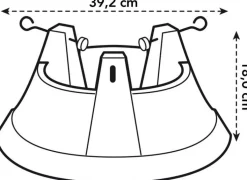 Elho kerstboomstandaard Nordmann 39 cm antraciet
