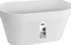 Elho muur bloempot Loft Urban wit 28 x 15 x 13,2 cm