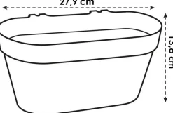 Elho muur bloempot Loft Urban wit 28 x 15 x 13,2 cm