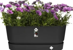 Elho plantenbak met waterreservoir Greenville zwart 78 x 35 x 33,5 cm