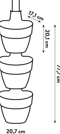 Elho plantenbak voor verticale tuin Vibia Campana Vertical Forest wit 20,7 x 17,1 x 29,7 cm