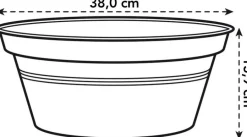 Elho plantenschaal Green Basics zwart D 38 H 15,9 cm
