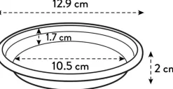 Elho plantenschotel Universeel antraciet D 12,9 H 2 cm