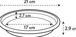 Elho plantenschotel Universeel antraciet D 21 H 2,9 cm