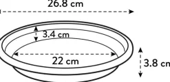Elho plantenschotel Universeel antraciet D 26,8 H 3,8 cm