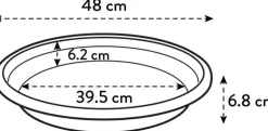 Elho plantenschotel Universeel antraciet D 48 H 6,8 cm