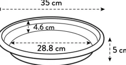 Elho plantenschotel Universeel antraciet D 35 H 5 cm