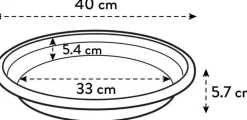 Elho plantenschotel Universeel antraciet D 40 H 5,7 cm