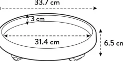 Elho plantentrolley Universeel antraciet D 33,7 H 6,5 cm