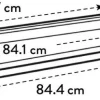 Elho schotel voor balkonbak Green Basics zwart 89,7 x 37,6 x 6,1 cm