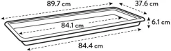 Elho schotel voor balkonbak Green Basics zwart 89,7 x 37,6 x 6,1 cm