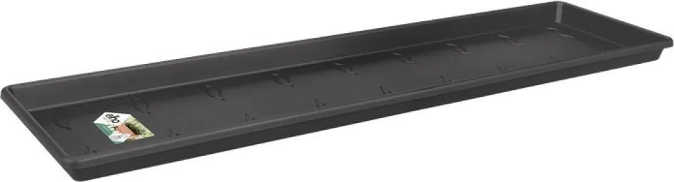 Elho schotel voor balkonbak Green Basics zwart 47,3 x 14,7 x 2,6 cm