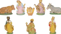 Euromarchi kerststal figuren meerdere kleuren 8 stuks