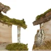 Euromarchi kerststal naturel 43 x 20 x 29 cm 2 stuks