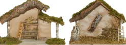 Euromarchi kerststal naturel 43 x 20 x 29 cm 2 stuks