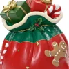 Everlands kerstboomstandaard cadeauzak rood / groen 38 x 42 x 47 cm