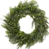 Everlands kerstkrans met groene bessen D 60 H 13 cm