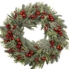 Everlands kerstkrans met rode bessen D 60 H 13 cm