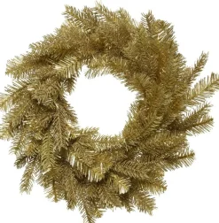 Everlands kerstkrans Tiffany groen / goud D 50 H 7,62 cm