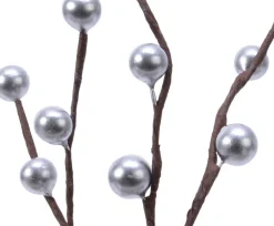 Everlands kersttak Berry zilver bessen 26 cm