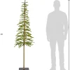 Everlands kunstkerstboom Alpine Fir op voet met 150 lampjes warm wit D 41 H 180 cm
