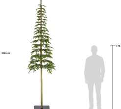 Everlands kunstkerstboom Alpine op voet D 75 H 300 cm