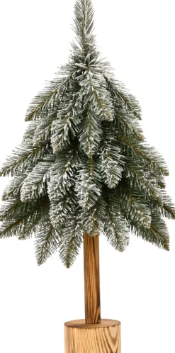 Everlands kunstkerstboom European besneeuwd op voet D 30 H 65 cm